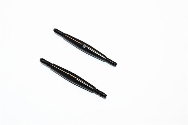 Aluminum 3mm Clockwise And Anti Clockwise Turnbuckles (Total Length 45mm, Both Sides Thread 7.5mm, Body 30mm) - 1Pr Black - JTeamhobbies