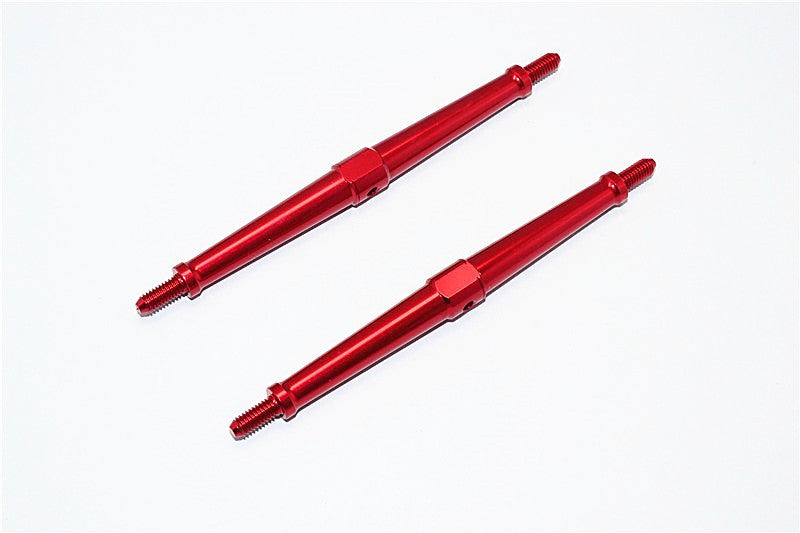 Aluminum 4mm Clockwise And Anticlockwise Turnbuckles (Total Length 102mm - Both Side Thread 9.5mm) - 1Pr Red
