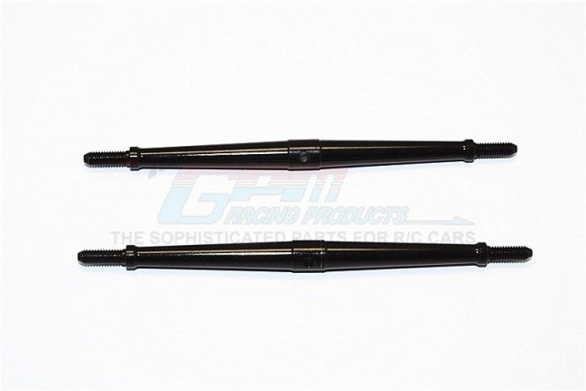 Aluminum 4mm Clockwise And Anticlockwise Turnbuckles (Total Length 115.5mm - Both Side Thread 12mm) - 1Pr Black