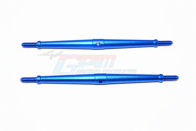 Aluminum 4mm Clockwise And Anticlockwise Turnbuckles (Total Length 115.5mm - Both Side Thread 12mm) - 1Pr Blue