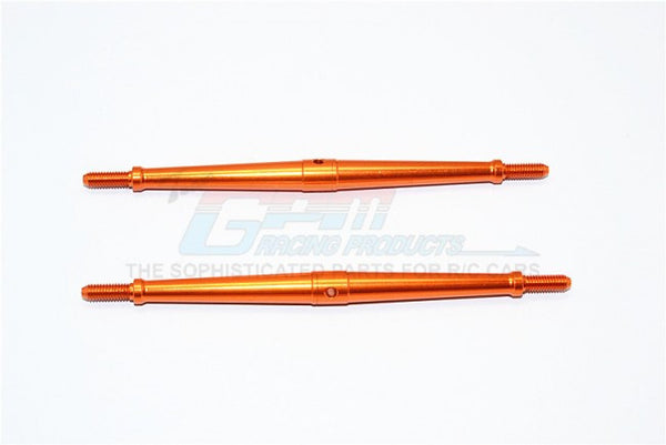 Aluminum 4mm Clockwise And Anticlockwise Turnbuckles (Total Length 115.5mm - Both Side Thread 12mm) - 1Pr Orange
