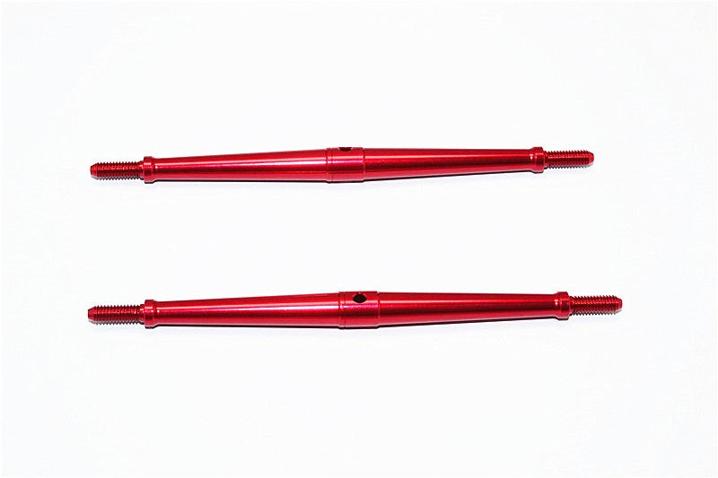 Aluminum 4mm Clockwise And Anticlockwise Turnbuckles (Total Length 115.5mm - Both Side Thread 12mm) - 1Pr Red