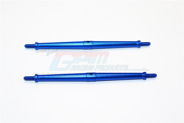 Aluminum 4mm Clockwise And Anticlockwise Turnbuckles (Total Length 120.5mm - Both Side Thread 10mm) - 1Pr Blue