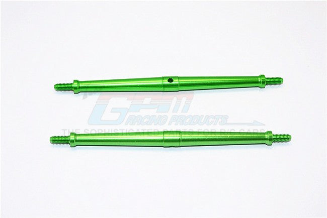 Aluminum 4mm Clockwise And Anticlockwise Turnbuckles (Total Length 120.5mm - Both Side Thread 10mm) - 1Pr Green