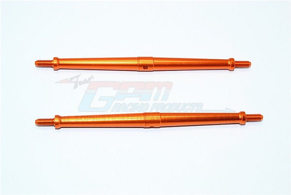 Aluminum 4mm Clockwise And Anticlockwise Turnbuckles (Total Length 120.5mm - Both Side Thread 10mm) - 1Pr Orange