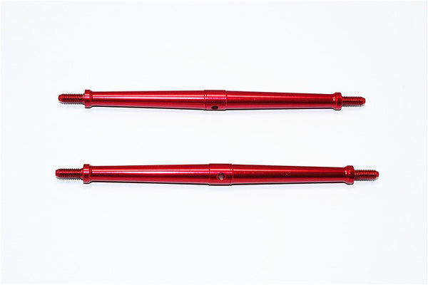 Aluminum 4mm Clockwise And Anticlockwise Turnbuckles (Total Length 120.5mm - Both Side Thread 10mm) - 1Pr Red