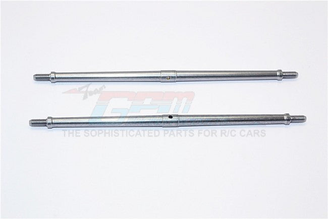 Aluminum 4mm Clockwise And Anticlockwise Turnbuckles (Total Length 147.5mm - Both Side Thread 10mm) - 1Pr Gray Silver