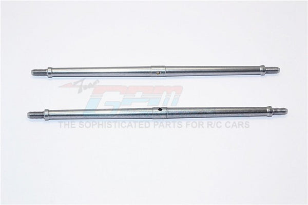 Aluminum 4mm Clockwise And Anticlockwise Turnbuckles (Total Length 147.5mm - Both Side Thread 10mm) - 1Pr Gray Silver