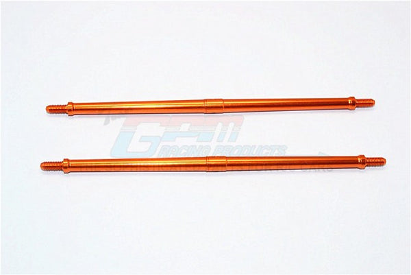 Aluminum 4mm Clockwise And Anticlockwise Turnbuckles (Total Length 147.5mm - Both Side Thread 10mm) - 1Pr Orange
