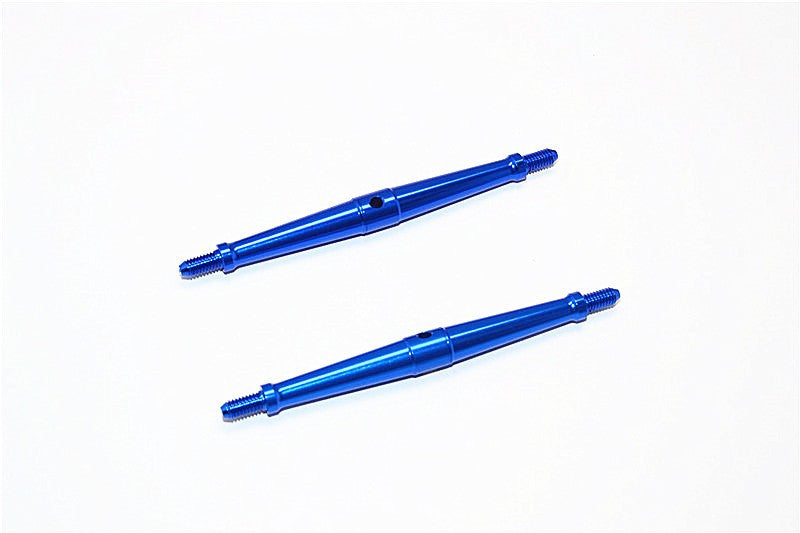 Aluminum 4mm Clockwise And Anticlockwise Turnbuckles (Total Length 85.5mm - Both Side Thread 8.5mm) - 1Pr Blue
