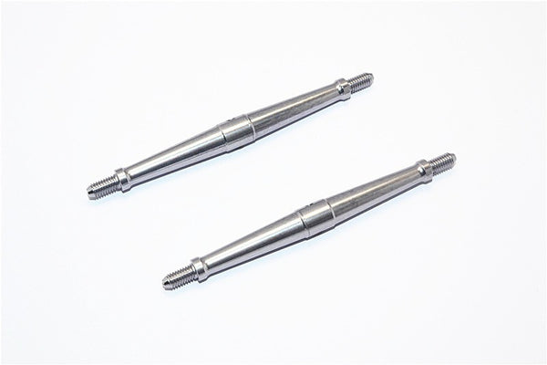 Aluminum 4mm Clockwise And Anticlockwise Turnbuckles (Total Length 85.5mm - Both Side Thread 8.5mm) - 1Pr Gray Silver
