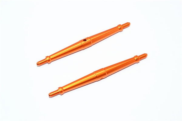 Aluminum 4mm Clockwise And Anticlockwise Turnbuckles (Total Length 85.5mm - Both Side Thread 8.5mm) - 1Pr Orange