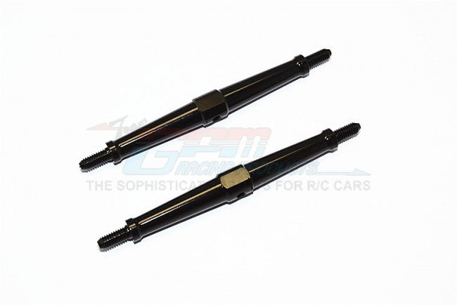 Aluminum 4mm Clockwise And Anticlockwise Turnbuckles (Total Length 86.5mm - Both Side Thread 9.5mm) - 1Pr Black