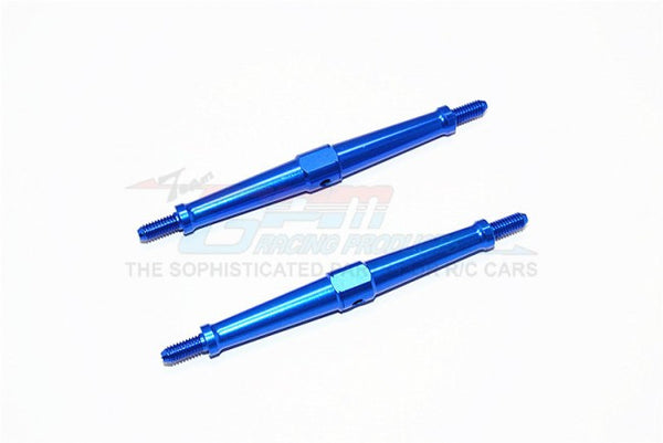 Aluminum 4mm Clockwise And Anticlockwise Turnbuckles (Total Length 86.5mm - Both Side Thread 9.5mm) - 1Pr Blue
