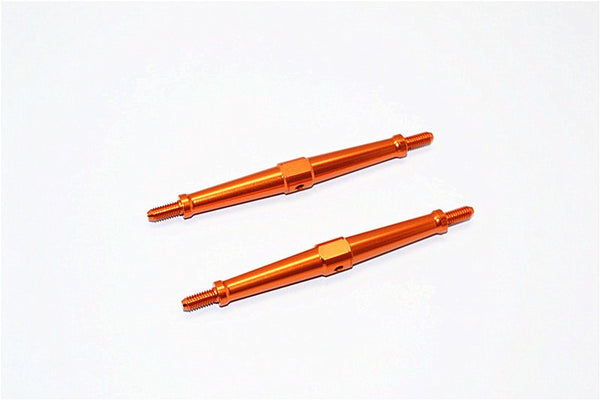 Aluminum 4mm Clockwise And Anticlockwise Turnbuckles (Total Length 86.5mm - Both Side Thread 9.5mm) - 1Pr Orange