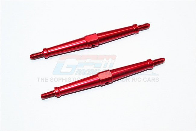 Aluminum 4mm Clockwise And Anticlockwise Turnbuckles (Total Length 86.5mm - Both Side Thread 9.5mm) - 1Pr Red