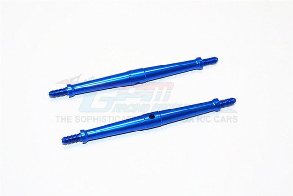 Aluminum 4mm Clockwise And Anticlockwise Turnbuckles (Total Length 96mm - Both Side Thread 10mm) - 1Pr Blue