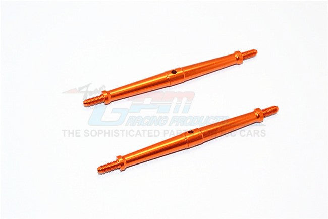 Aluminum 4mm Clockwise And Anticlockwise Turnbuckles (Total Length 96mm - Both Side Thread 10mm) - 1Pr Orange