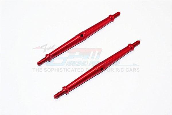 Aluminum 4mm Clockwise And Anticlockwise Turnbuckles (Total Length 96mm - Both Side Thread 10mm) - 1Pr Red