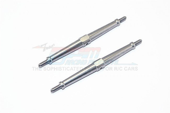 Aluminum 4mm Clockwise And Anticlockwise Turnbuckles (Total Length 97.5mm - Both Side Thread 9.5mm) - 1Pr Gray Silver