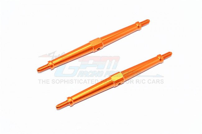 Aluminum 4mm Clockwise And Anticlockwise Turnbuckles (Total Length 97.5mm - Both Side Thread 9.5mm) - 1Pr Orange