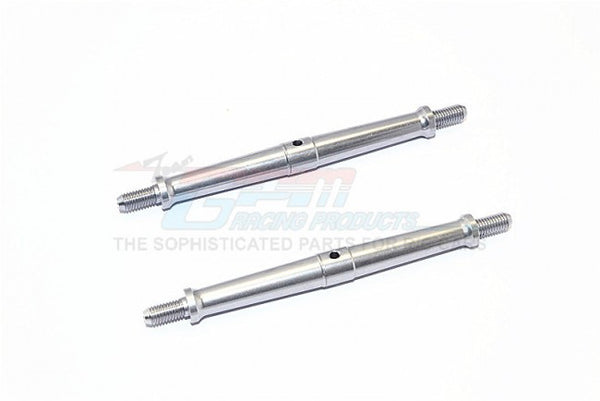 Aluminum 5mm Clockwise And Anticlockwise Turnbuckles (Total Length 101mm - Both Side Thread 11mm) - 1Pr Gray Silver