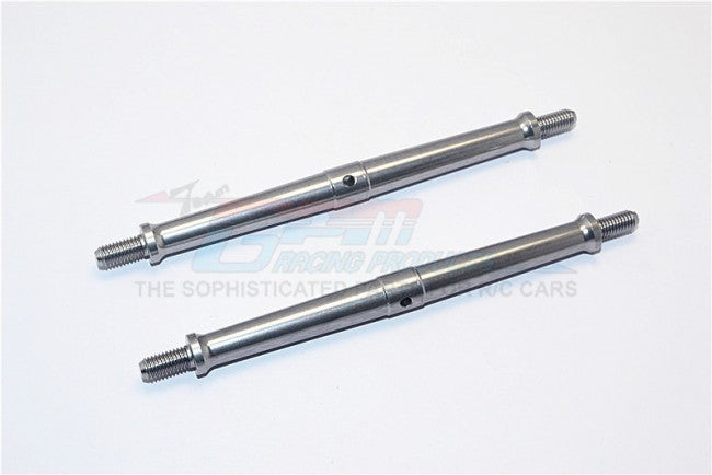 Aluminum 5mm Clockwise And Anticlockwise Turnbuckles (Total Length 117mm - Both Side Thread 11mm) - 1Pr Gray Silver