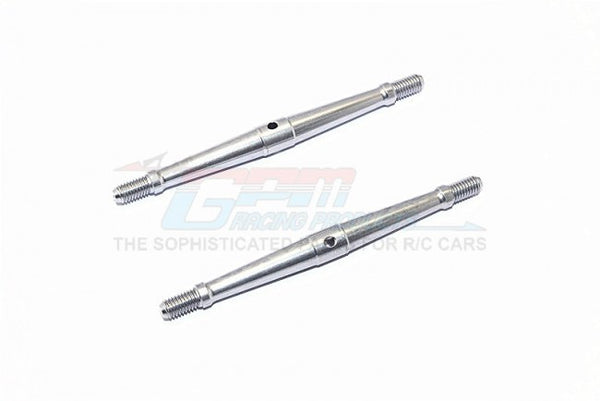Aluminum 5mm Clockwise And Anticlockwise Turnbuckles (Total Length 87mm - Both Side Thread 10mm) - 1Pr Gray Silver
