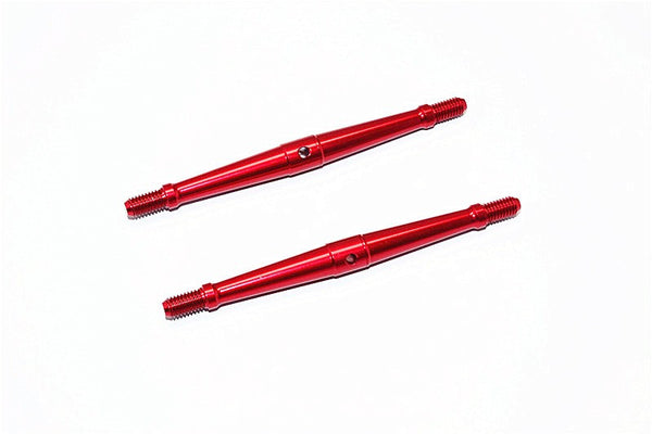 Aluminum 5mm Clockwise And Anticlockwise Turnbuckles (Total Length 87mm - Both Side Thread 10mm) - 1Pr Red