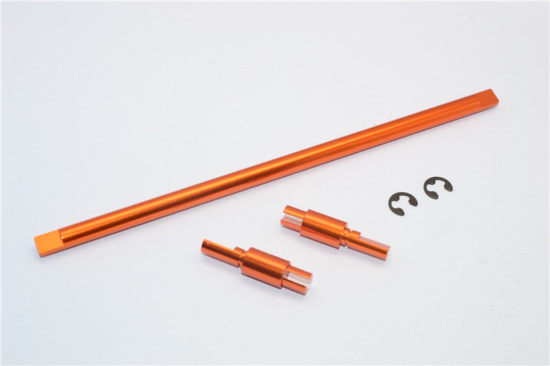Tamiya TA02 Aluminum Modified Main Drive Shaft Set - Orange