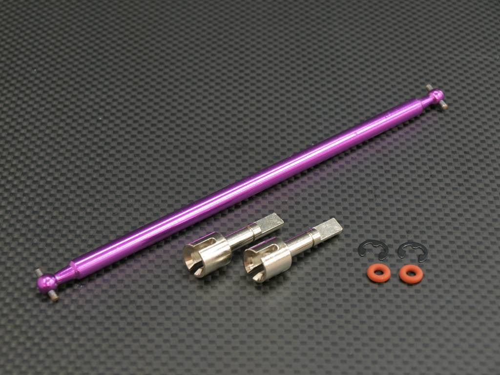 Tamiya TA02 Aluminum Main Drive Shaft (Dog Bone Style) Set Purple