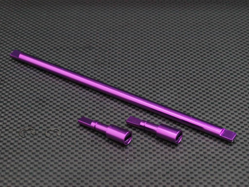 Tamiya TA02 Aluminum Modified Main Drive Shaft Set Purple
