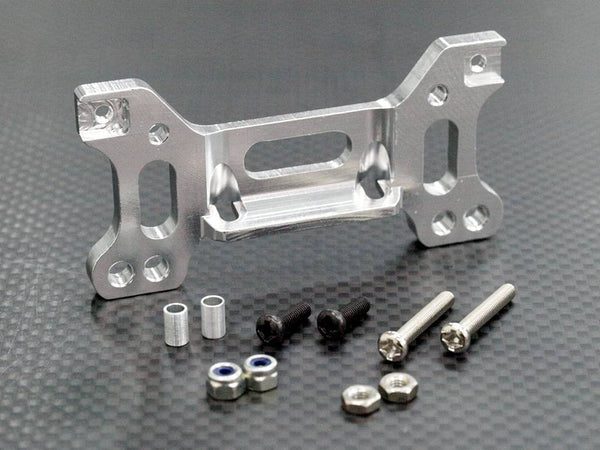 Tamiya TA02 Aluminum Front Shock Stay With Collar Screws Silver