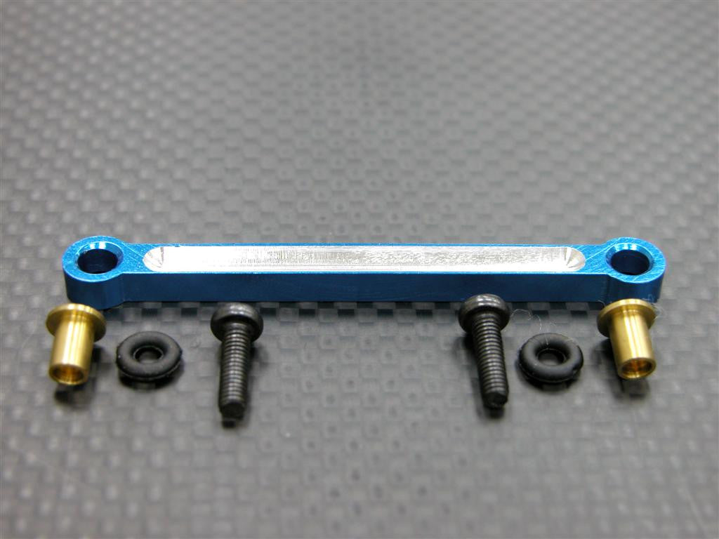 Tamiya TA02 Aluminum Fixing Steering Plate - 1 Set Blue
