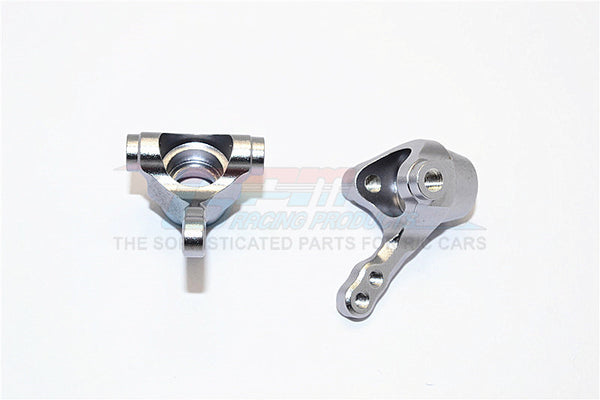 Tamiya TA02T Aluminum Front Knuckle Arm - 1Pr Gray Silver