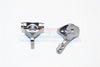 Tamiya TA02T Aluminum Front Knuckle Arm - 1Pr Gray Silver