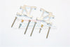 Tamiya TA02T Aluminum Rear Suspension Arm - 1Pr Set Silver