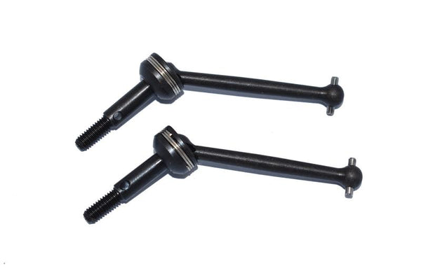 Harden Steel #45 Front Or Rear CVD Drive Shaft For Tamiya 1/10 4WD TA08 PRO 58693 - 2Pc Set Black