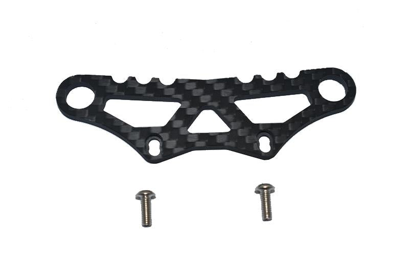 Carbon Fiber Front Bumper Fixing Plate For Tamiya 1/10 4WD TA08 PRO 58693 - 3Pc Set Black