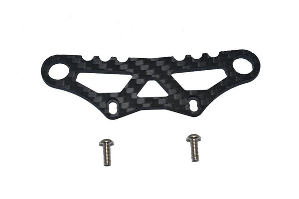 Carbon Fiber Front Bumper Fixing Plate For Tamiya 1/10 4WD TA08 PRO 58693 - 3Pc Set Black