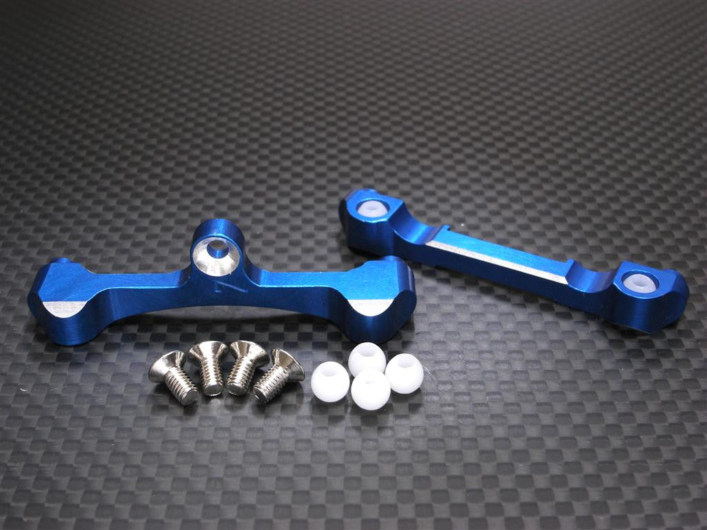 Team Associated TC3 Aluminum Front Arm Lock Set (7 Degree) - 1 Set Blue