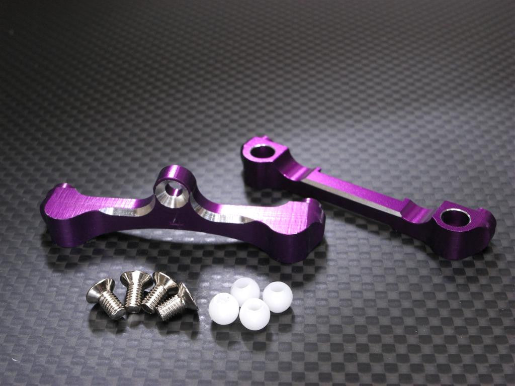 Team Associated TC3 Aluminum Front Arm Lock Set (4 Degree) - 1 Set Purple
