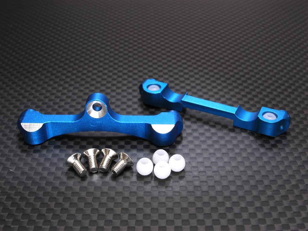 Team Associated TC3 Aluminum Front Arm Lock Set (5 Degree) - 1 Set Blue