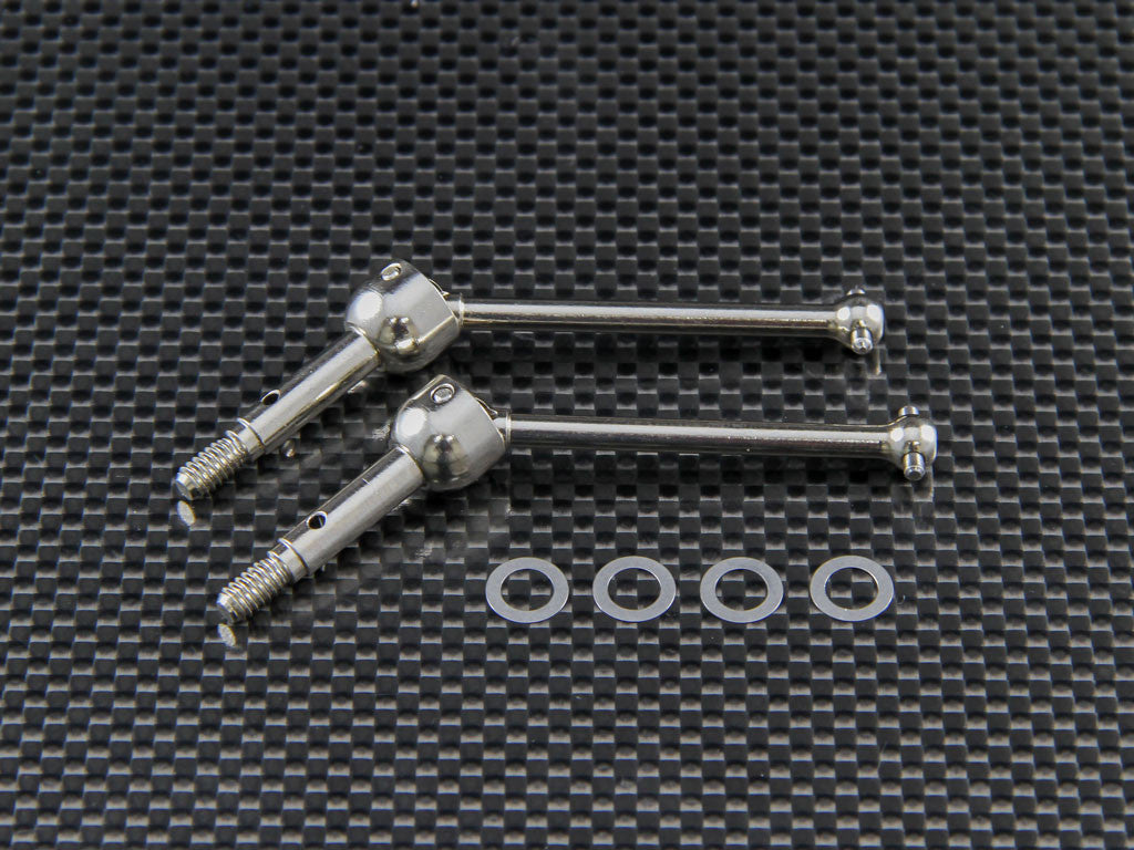 Team Associated TC3 Steel Front/Rear Universal Swing Shaft (Cvd Design) - 1Pr Silver