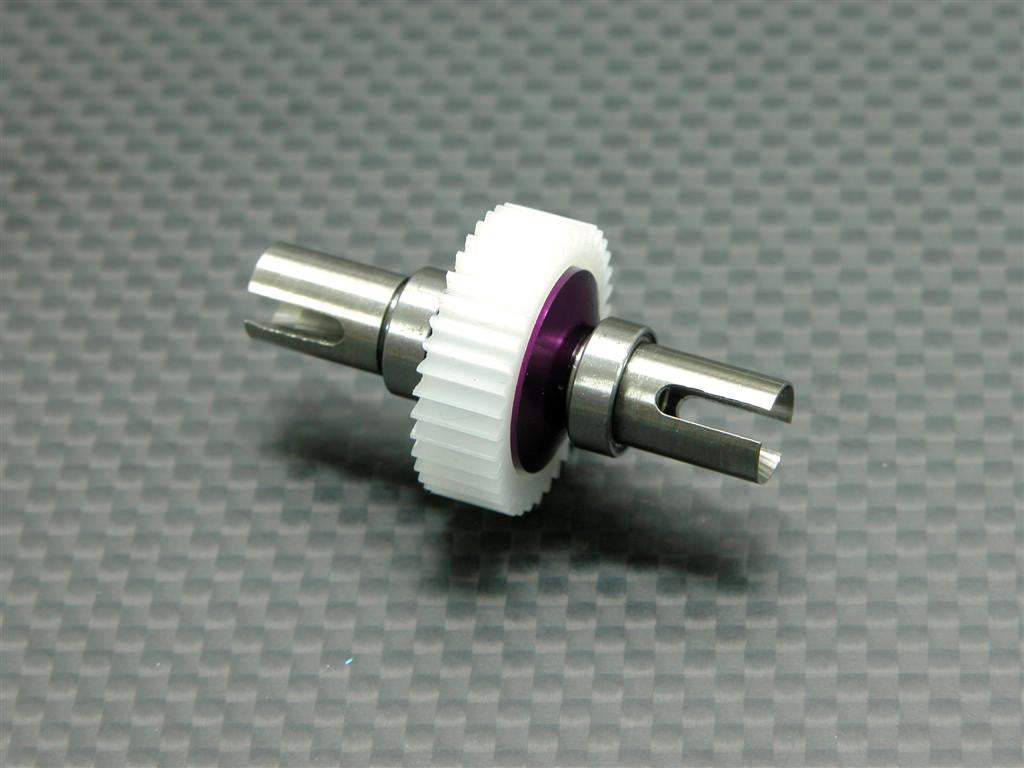 Team Losi Mini-T Titanium Hub+Delrin Ball Differential Completed Set With Bearing - 1Set (Special Design) Purple
