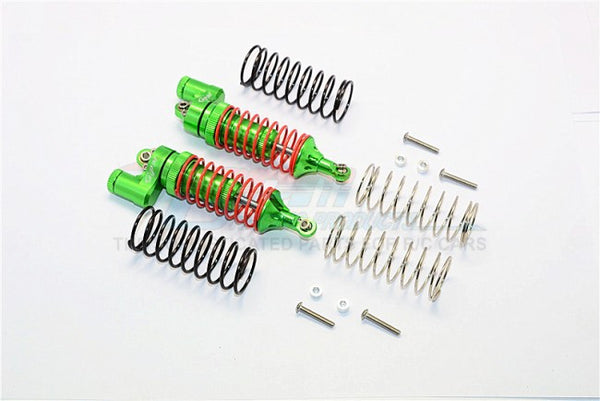 Traxxas Telluride 4X4 & Slash 4X4 Aluminum Front Adjustable L-Shape Damper (86mm) With 1.3mm & 1.7mm Coil Spare Springs - 1Pr Set Green