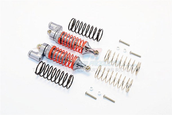 Traxxas Telluride 4X4 & Slash 4X4 Aluminum Front Adjustable L-Shape Damper (86mm) With 1.3mm & 1.7mm Coil Spare Springs - 1Pr Set Gray Silver