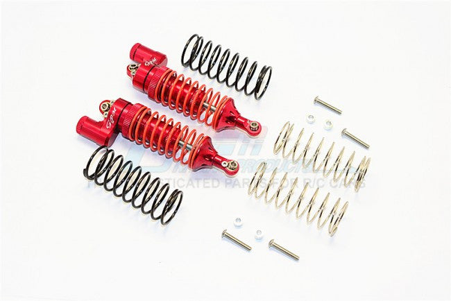 Traxxas Telluride 4X4 & Slash 4X4 Aluminum Front Adjustable L-Shape Damper (86mm) With 1.3mm & 1.7mm Coil Spare Springs - 1Pr Set Red