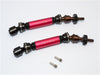 Traxxas Telluride 4X4 / Deegan 38 Fiesta ST Rally Steel+Aluminum Front CVD Drive Shaft With 12mmx6mm Wheel Hex - 1Pr Set Red