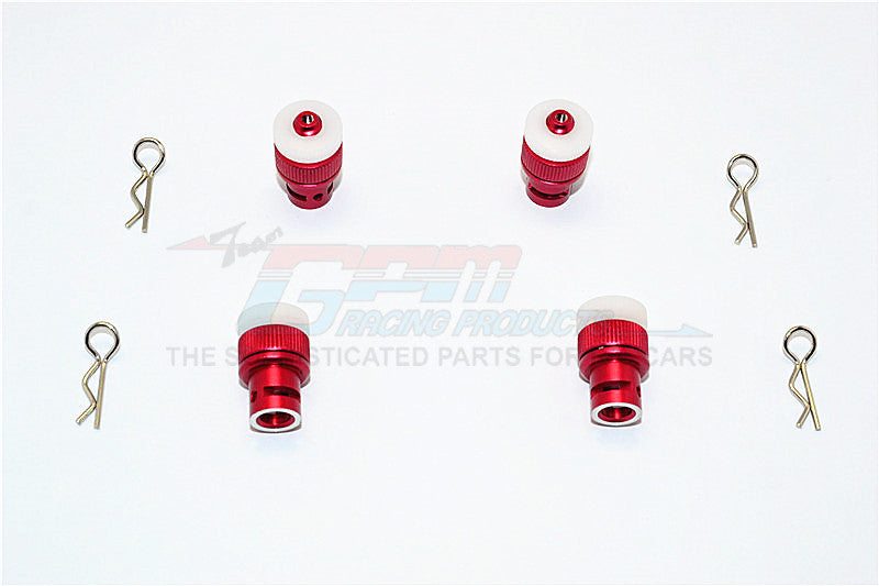 Traxxas Telluride 4X4 Aluminum Front & Rear Magnet Body Post - 1 Set Red